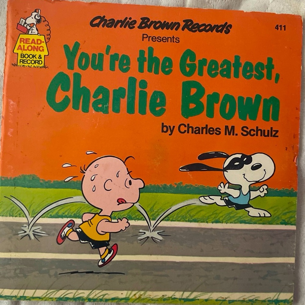 You’re The Greatest Charlie Brown read along record and book for kids